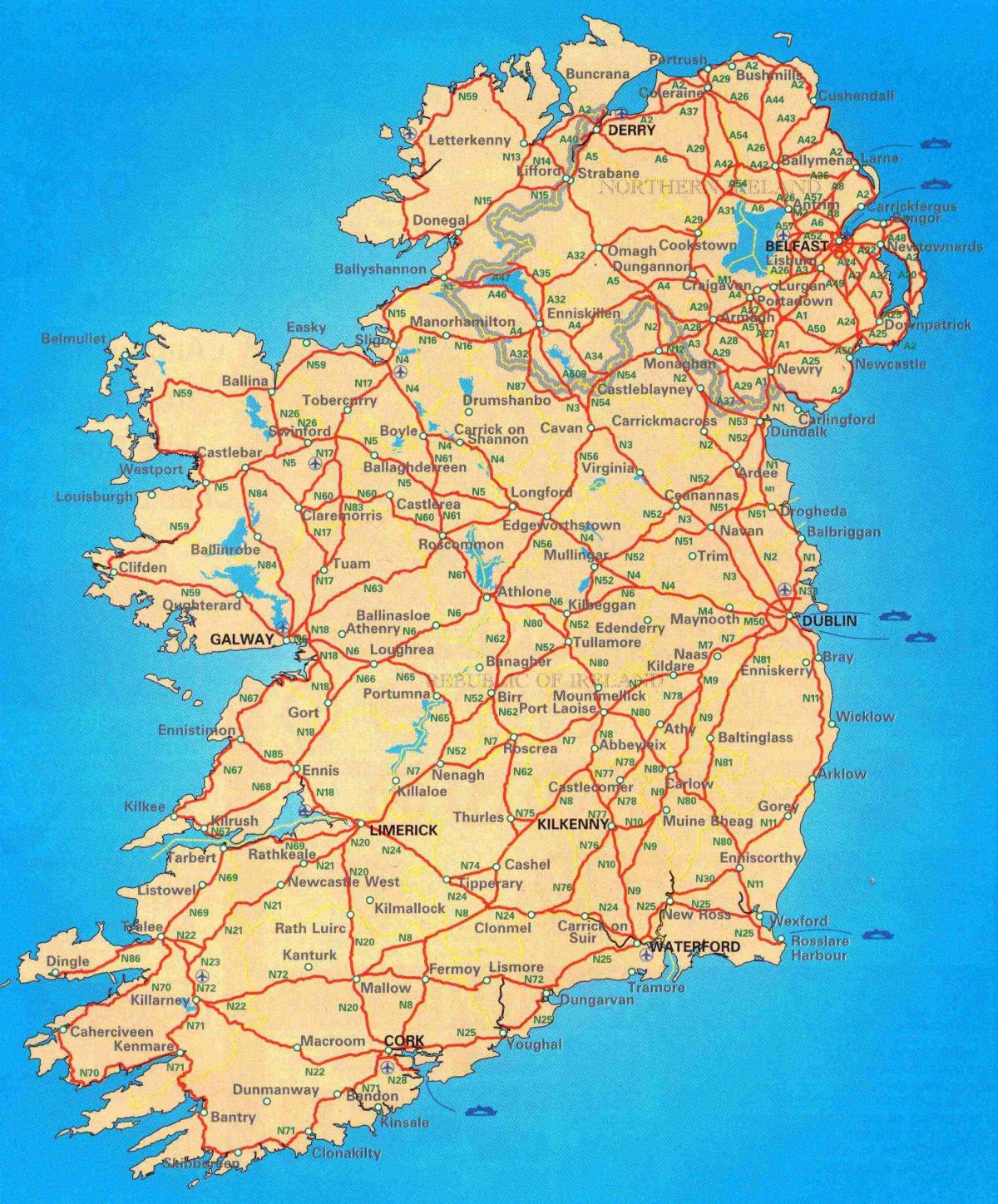 bezmaksas road map of ireland