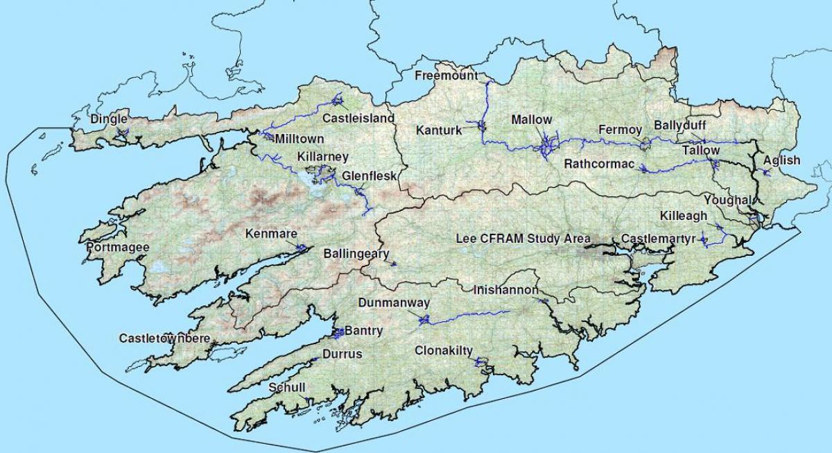 detalizētu karti rietumu īrija