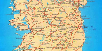 Bezmaksas road map of ireland