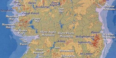 Kartes īrijas kalni 