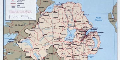 Kartes ceļu kartes un ziemeļīrijā