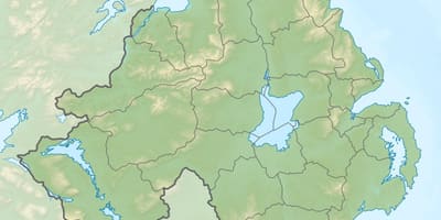 Karte fizisko kartes ziemeļīrijas